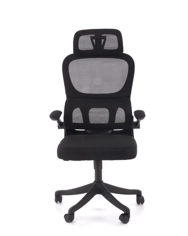 Fotel biurowy SOREN czarny z regulowanym zagłówkiem I sklep meblowy MIRAT.