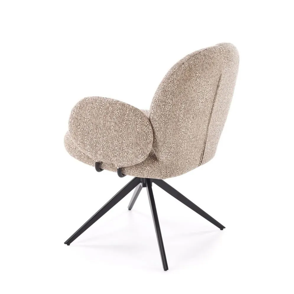 Krzesło tapicerowane K568 beżowe obracane do jadalni I sklep meblowy MIRAT. styl LOFT