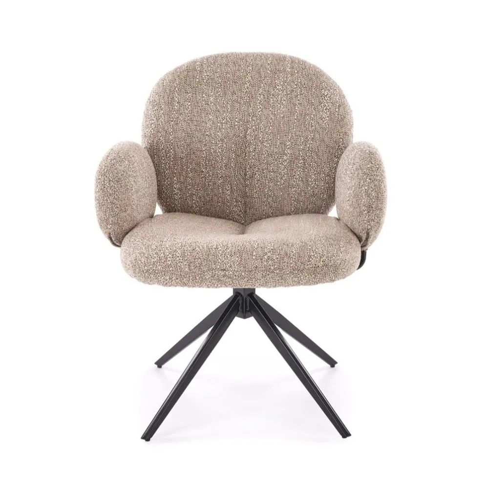 Krzesło tapicerowane K568 beżowe obracane do jadalni I sklep meblowy MIRAT. styl LOFT