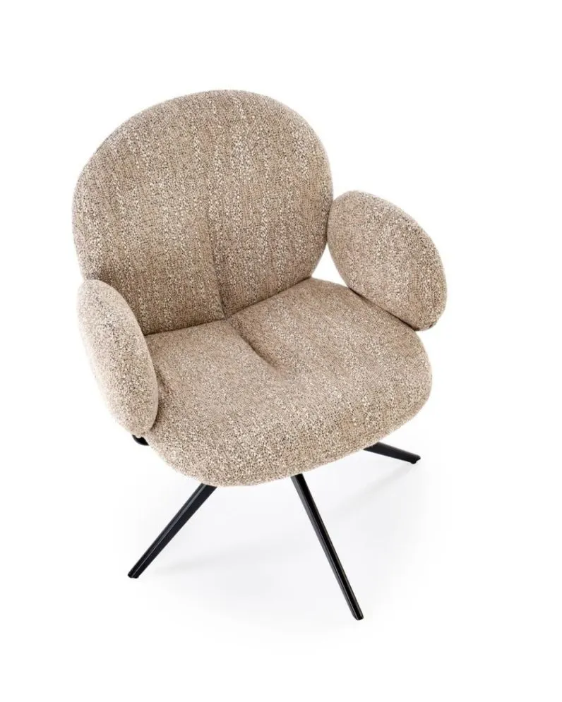 Krzesło tapicerowane K568 beżowe obracane do jadalni I sklep meblowy MIRAT. styl LOFT