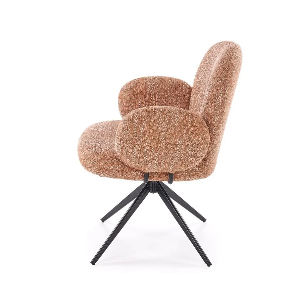 Krzesło tapicerowane K568 cynamonowe obracane do jadalni  I sklep meblowy MIRAT. styl LOFT