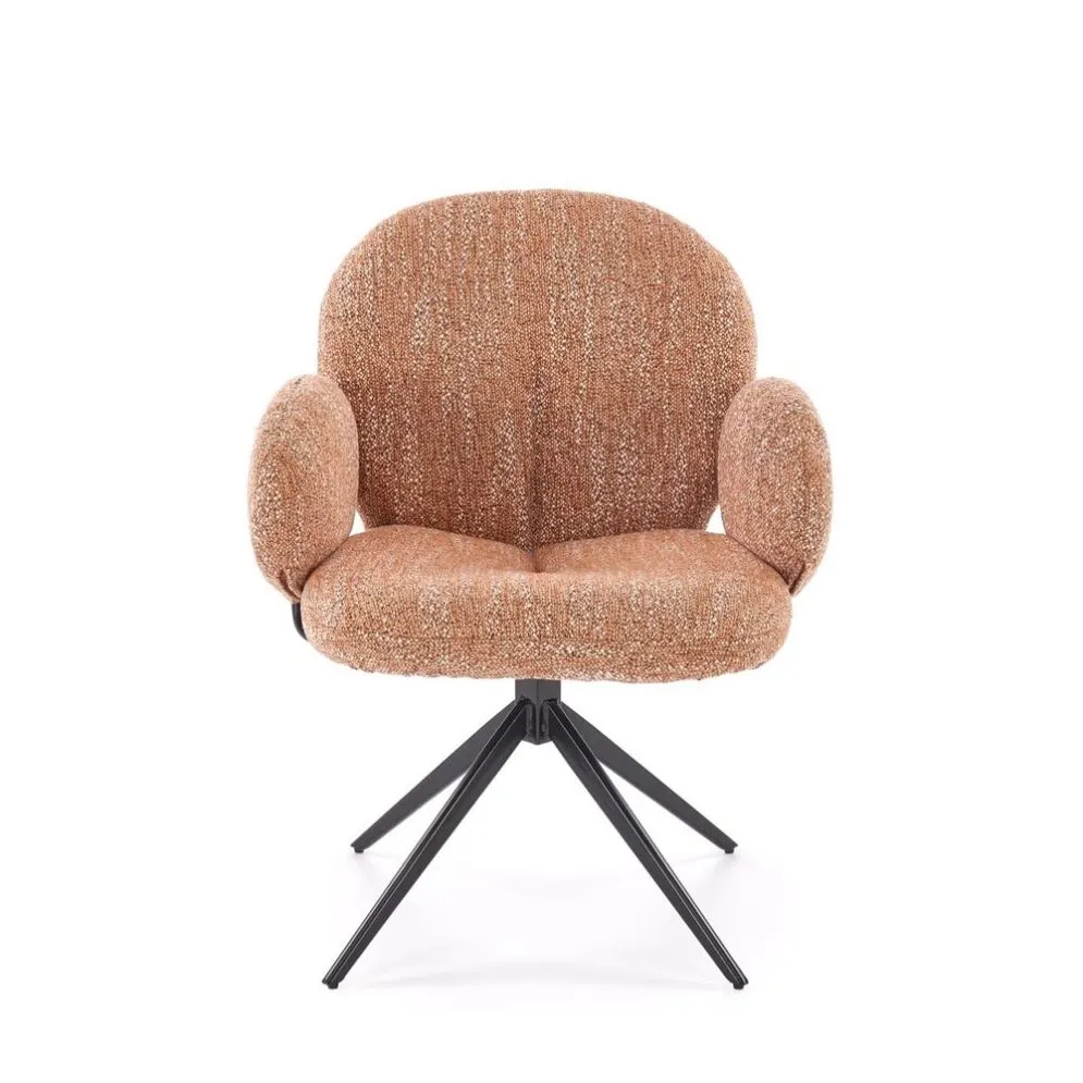 Krzesło tapicerowane K568 cynamonowe obracane do jadalni  I sklep meblowy MIRAT. styl LOFT