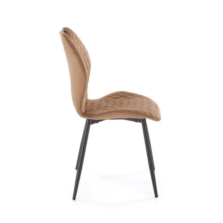 Krzesło tapicerowane K569 VELVET beżowe do jadalni I sklep meblowy MIRAT.