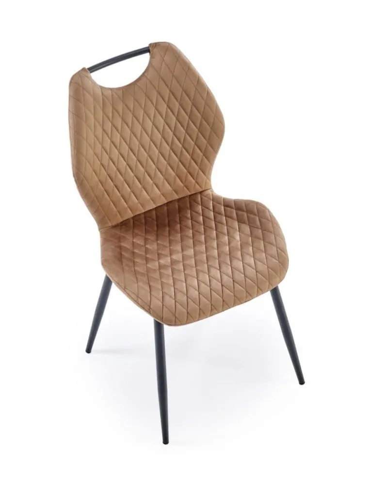 Krzesło tapicerowane K569 VELVET beżowe do jadalni I sklep meblowy MIRAT.