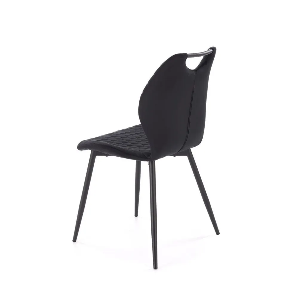 Krzesło tapicerowane K569 VELVET czarne pikowane I sklep meblowy MIRAT.