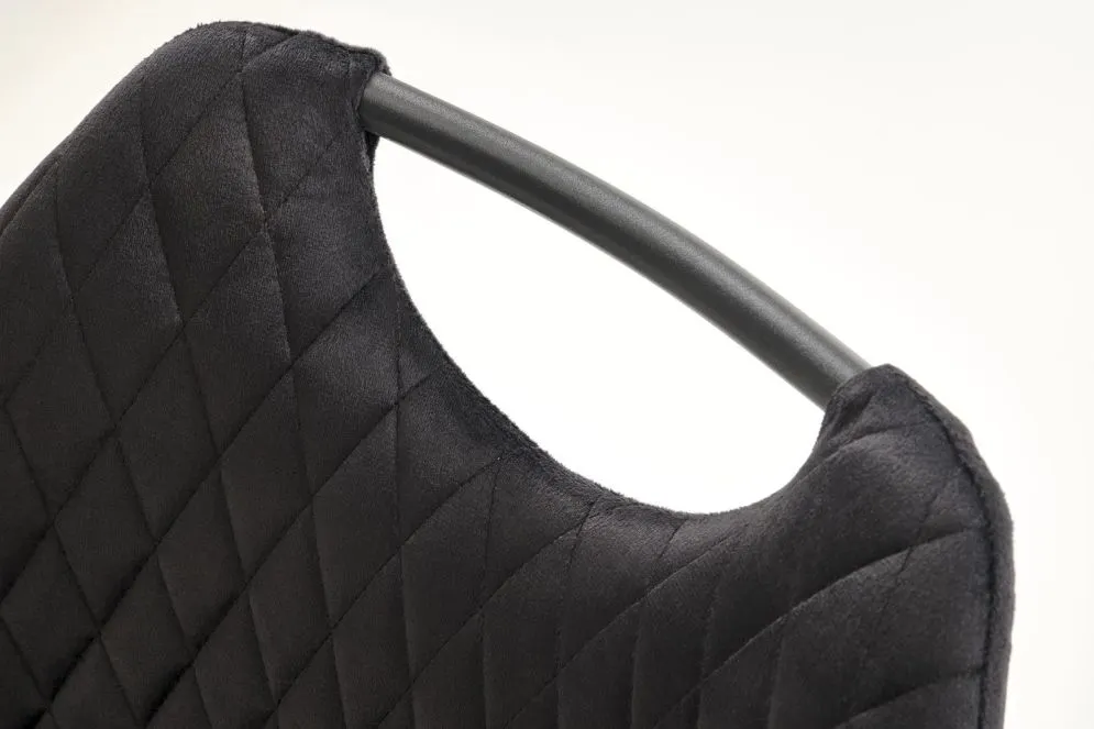 Krzesło tapicerowane K569 VELVET czarne pikowane I sklep meblowy MIRAT.