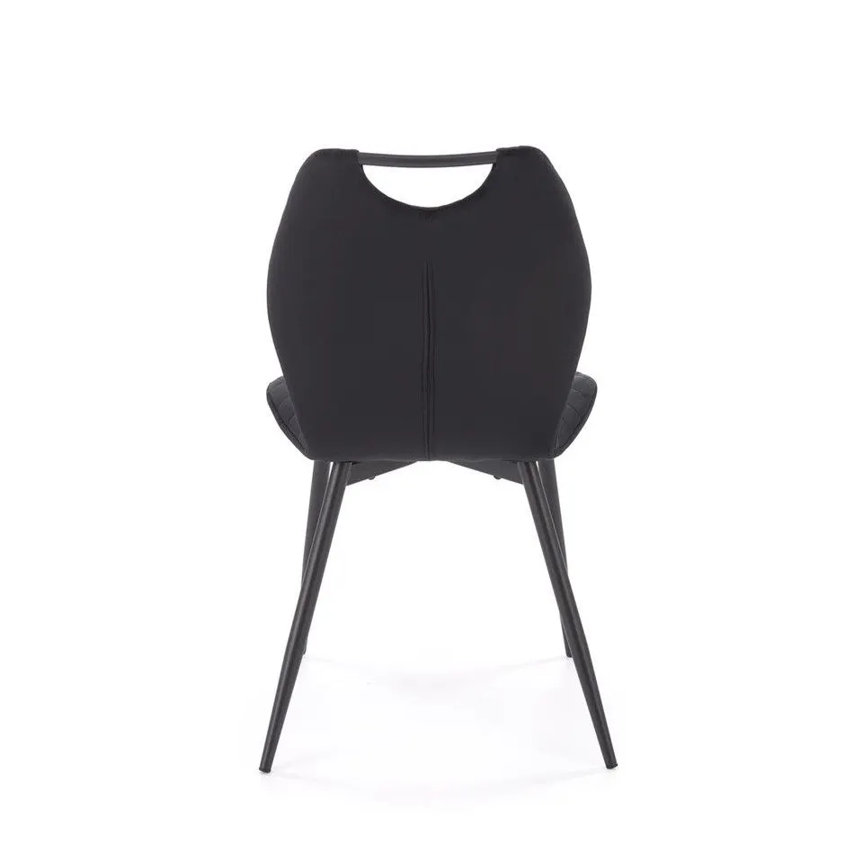 Krzesło tapicerowane K569 VELVET czarne pikowane I sklep meblowy MIRAT.