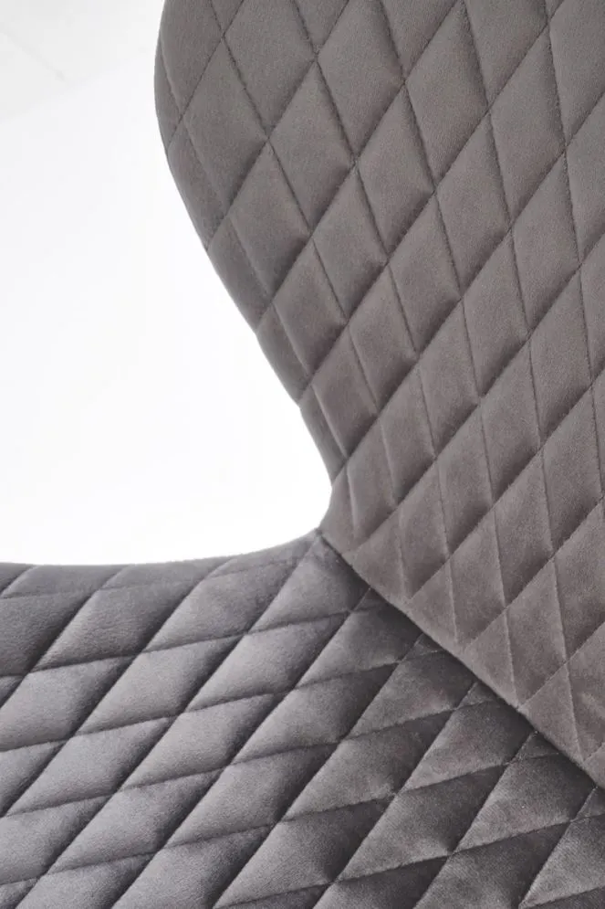 Krzesło tapicerowane K569 VELVET szare na metalowych nogach I sklep meblowy MIRAT.