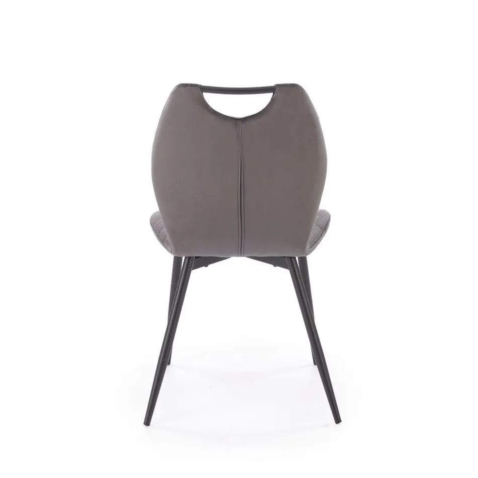 Krzesło tapicerowane K569 VELVET szare na metalowych nogach I sklep meblowy MIRAT.