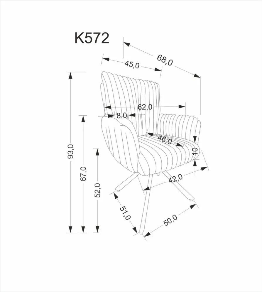 Krzesło tapicerowane K572 kremowe obracane z podłokietnikami I sklep meblowy MIRAT.