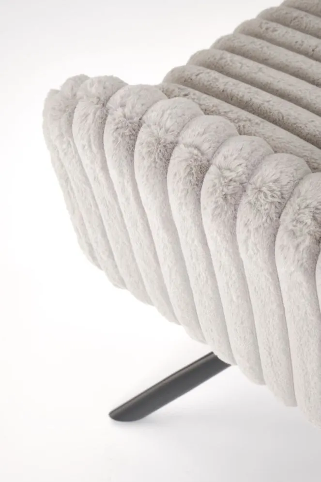 Krzesło tapicerowane K572 szare obracane futerkowe I sklep meblowy MIRAT.