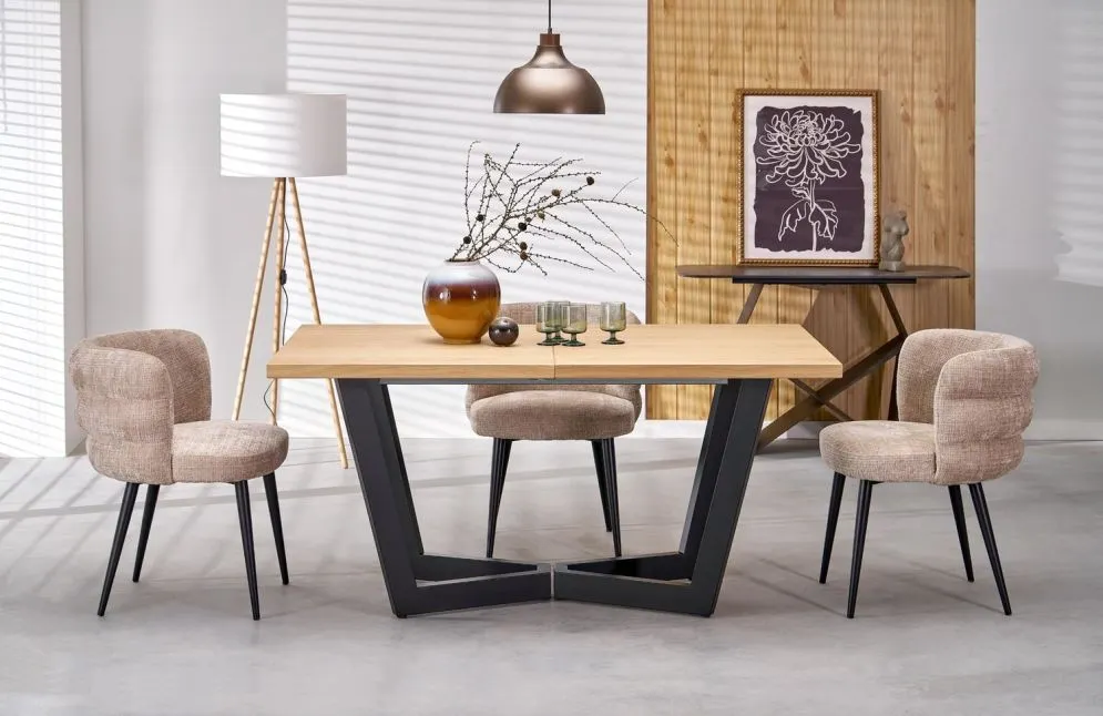 Krzesło tapicerowane K575 beżowe do salonu I sklep meblowy MIRAT.