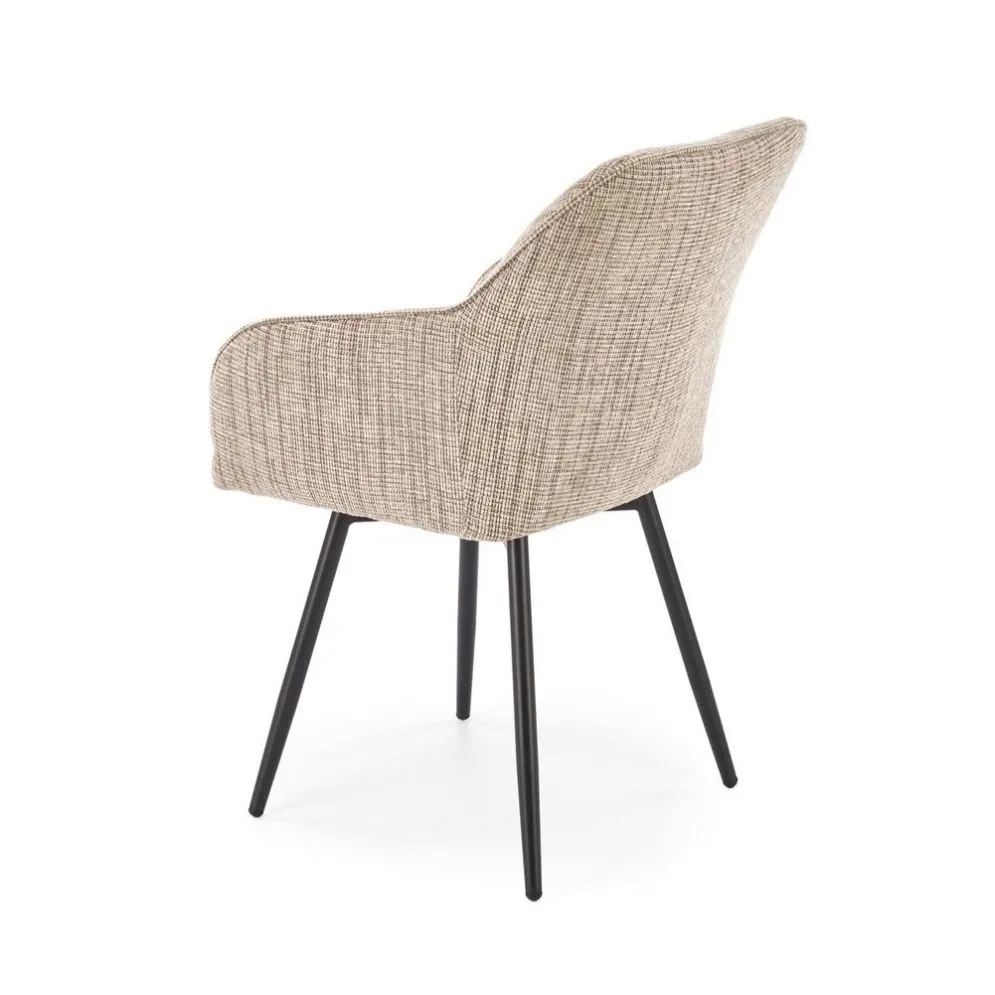 Krzesło tapicerowane K576 beżowe obracane 360° I sklep meblowy MIRAT. styl LOFT