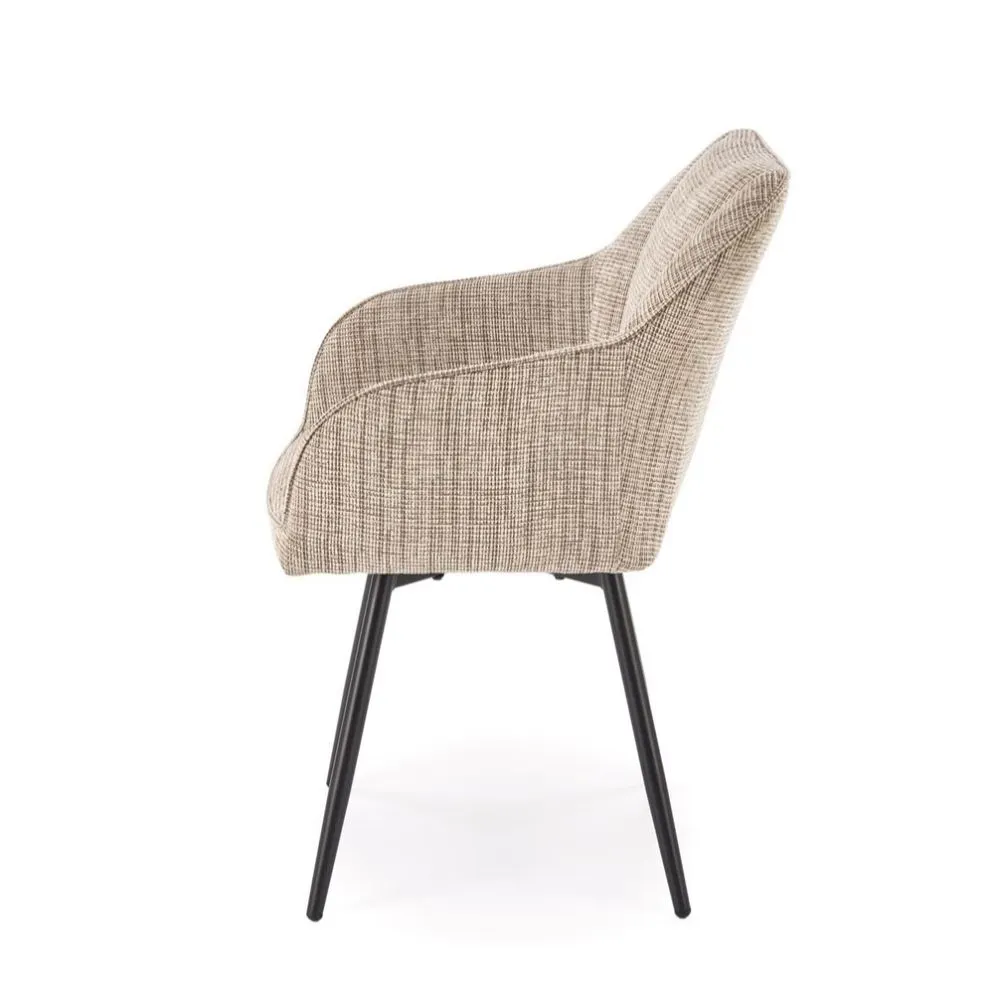 Krzesło tapicerowane K576 beżowe obracane 360° I sklep meblowy MIRAT. styl LOFT