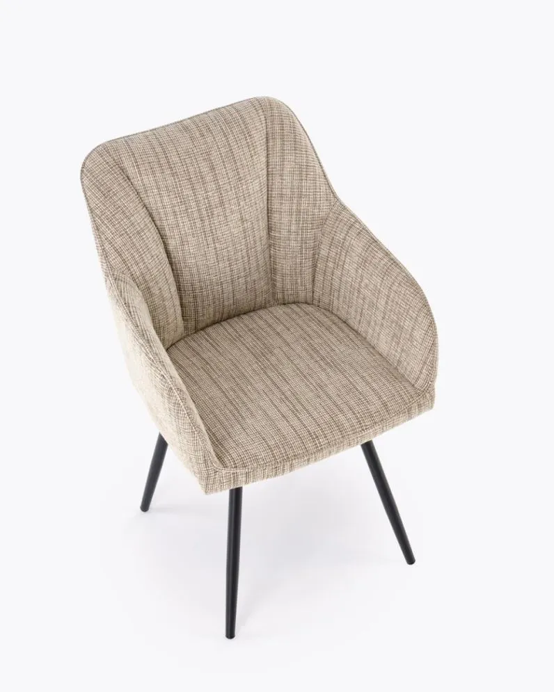 Krzesło tapicerowane K576 beżowe obracane 360° I sklep meblowy MIRAT. styl LOFT