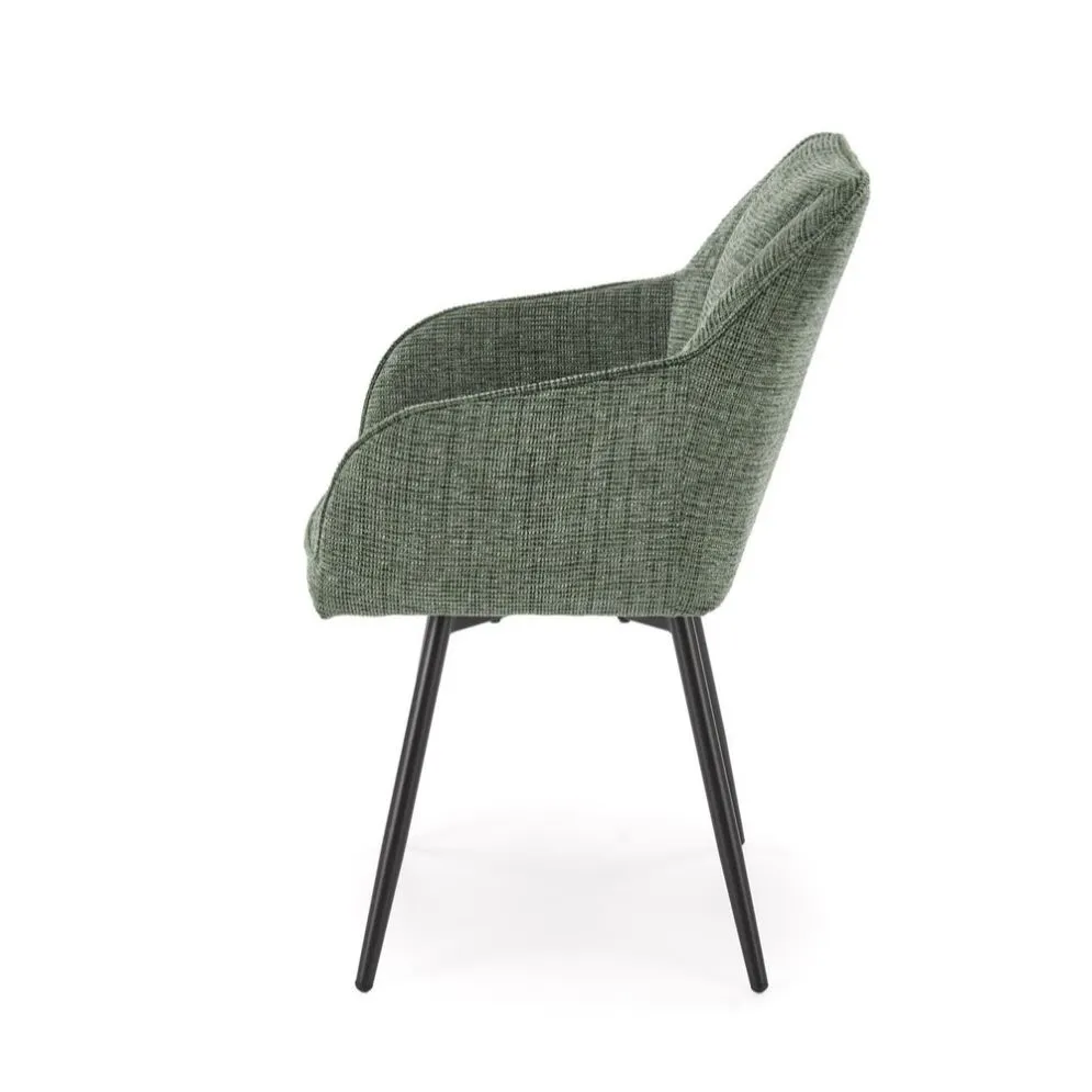 Krzesło tapicerowane K576 oliwkowe obracane z podłokietnikami I sklep meblowy MIRAT. styl LOFT