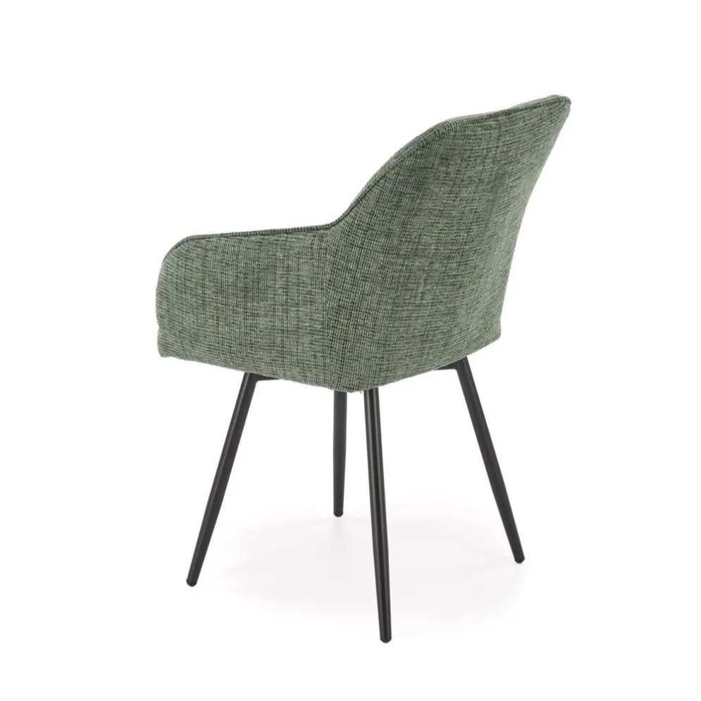 Krzesło tapicerowane K576 oliwkowe obracane z podłokietnikami I sklep meblowy MIRAT. styl LOFT