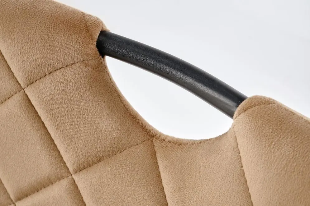 Krzesło tapicerowane K577 VELVET beżowe/czarne lekkie I sklep meblowy MIRAT. styl LOFT