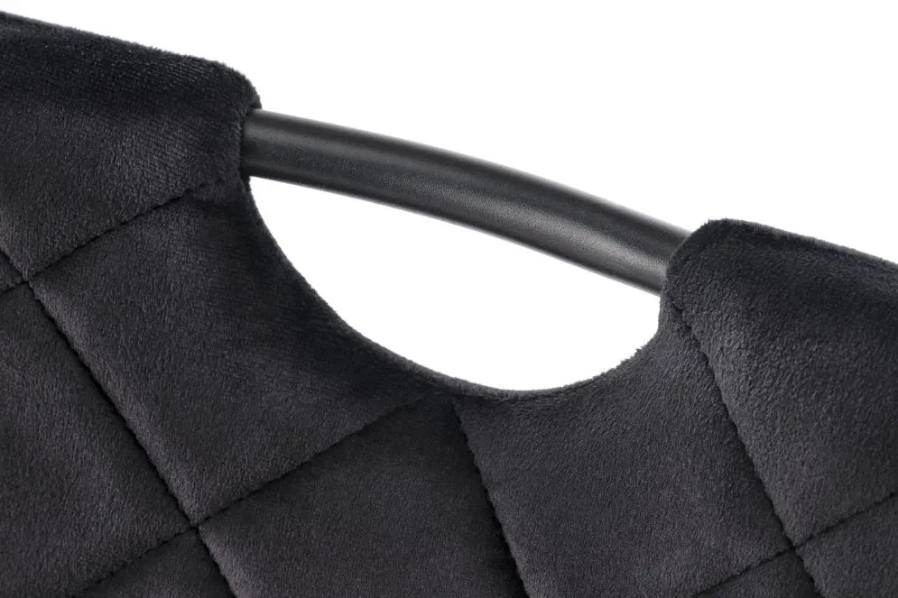 Krzesło tapicerowane K577 VELVET czarne welurowe  I sklep meblowy MIRAT. styl LOFT