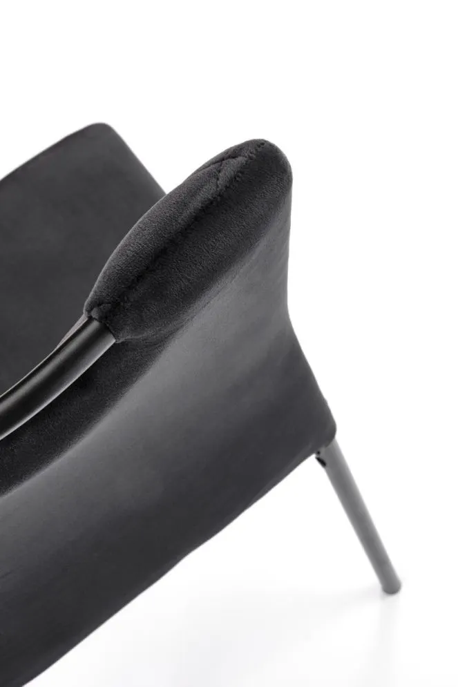 Krzesło tapicerowane K577 VELVET czarne welurowe  I sklep meblowy MIRAT. styl LOFT