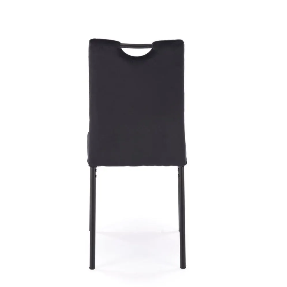 Krzesło tapicerowane K577 VELVET czarne welurowe  I sklep meblowy MIRAT. styl LOFT