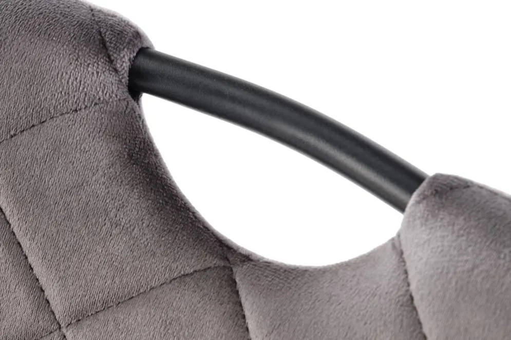 Krzesło tapicerowane K577 VELVET szare/czarne loftowe I sklep meblowy MIRAT. styl LOFT