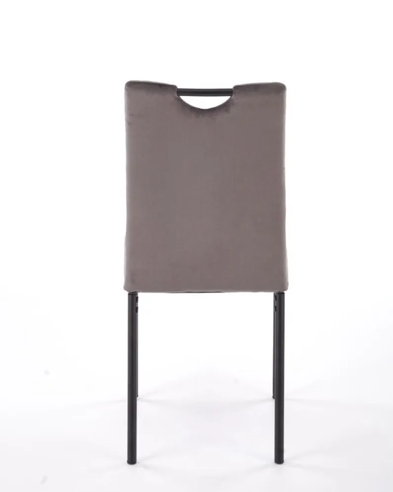 Krzesło tapicerowane K577 VELVET szare/czarne loftowe I sklep meblowy MIRAT. styl LOFT