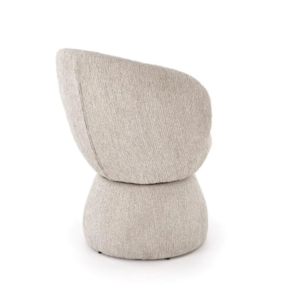 Krzesło tapicerowane K581 beżowe obracane z okrągłą podstawą I sklep meblowy MIRAT.