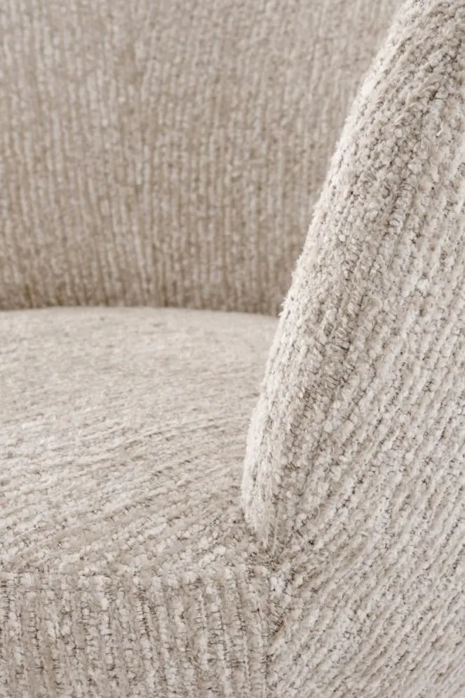 Krzesło tapicerowane K581 beżowe obracane z okrągłą podstawą I sklep meblowy MIRAT.