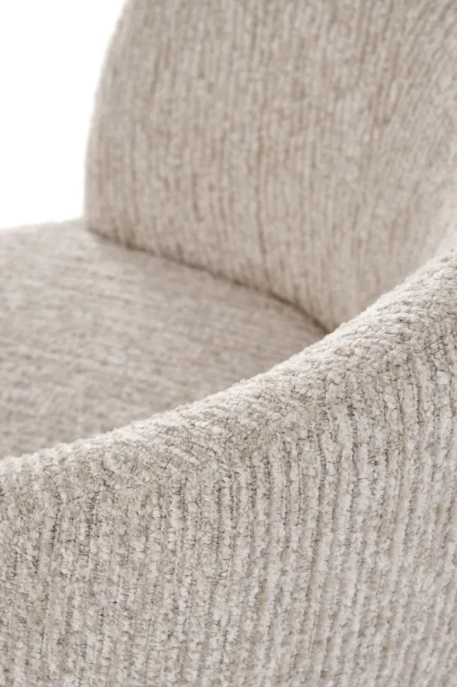 Krzesło tapicerowane K581 beżowe obracane z okrągłą podstawą I sklep meblowy MIRAT.