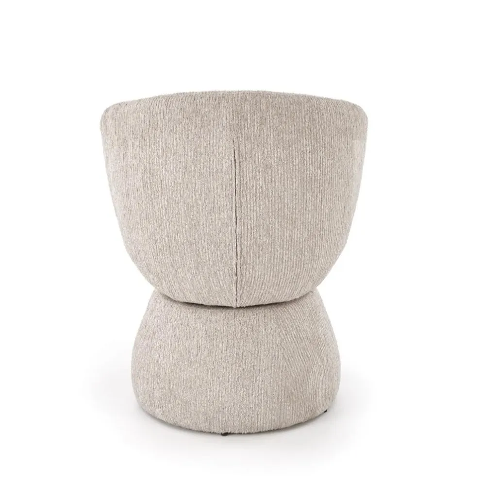 Krzesło tapicerowane K581 beżowe obracane z okrągłą podstawą I sklep meblowy MIRAT.