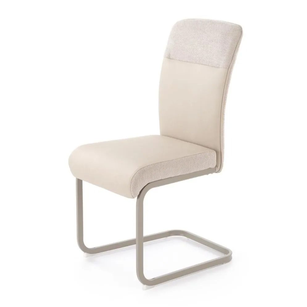 Krzesło tapicerowane K584 beżowe/kaszmirowe na płozie I sklep meblowy MIRAT.