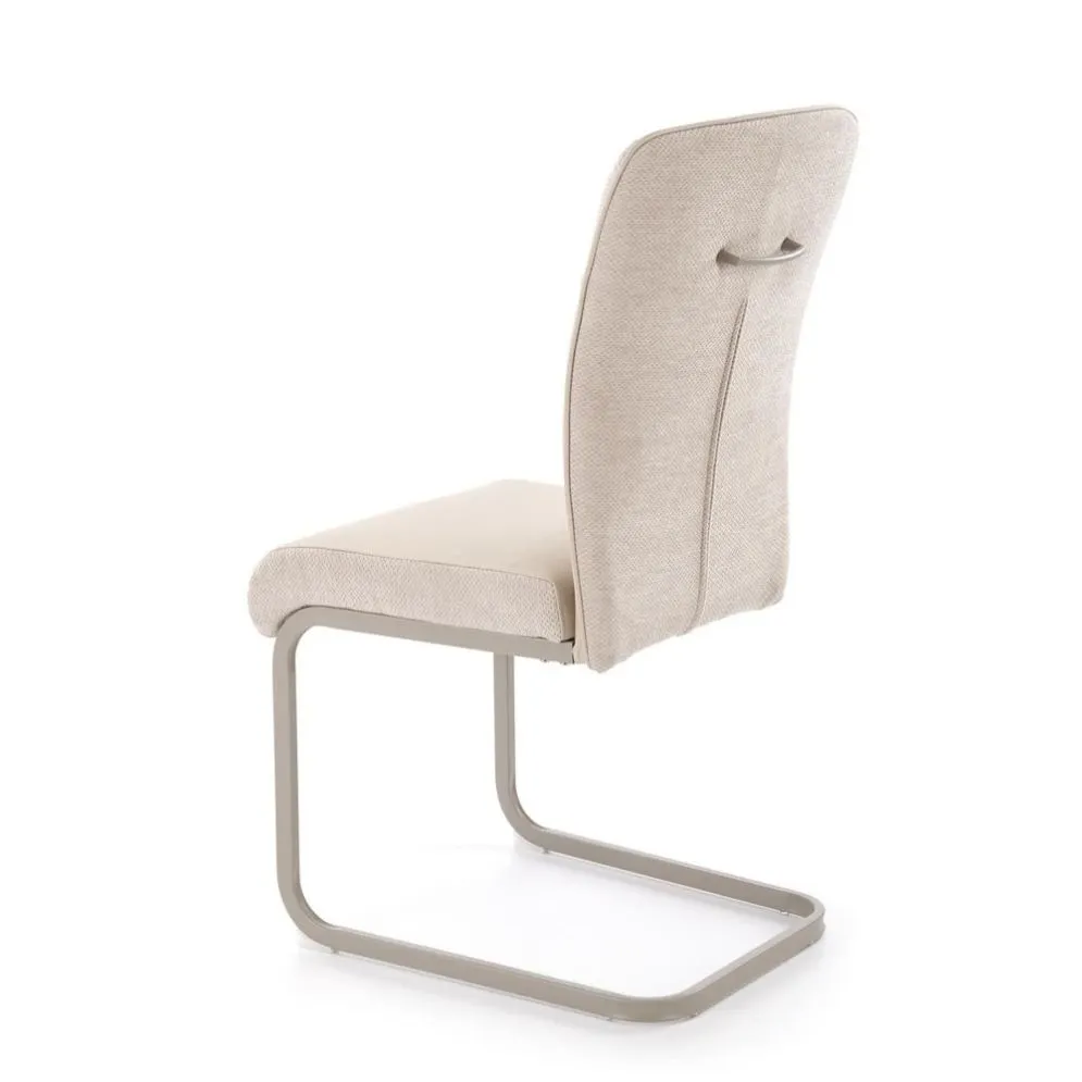Krzesło tapicerowane K584 beżowe/kaszmirowe na płozie I sklep meblowy MIRAT.