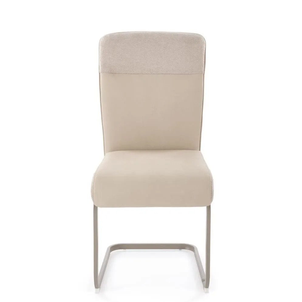 Krzesło tapicerowane K584 beżowe/kaszmirowe na płozie I sklep meblowy MIRAT.