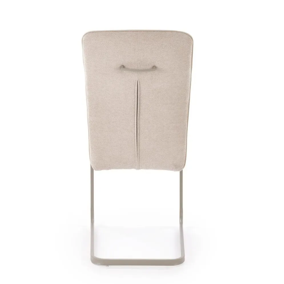 Krzesło tapicerowane K584 beżowe/kaszmirowe na płozie I sklep meblowy MIRAT.