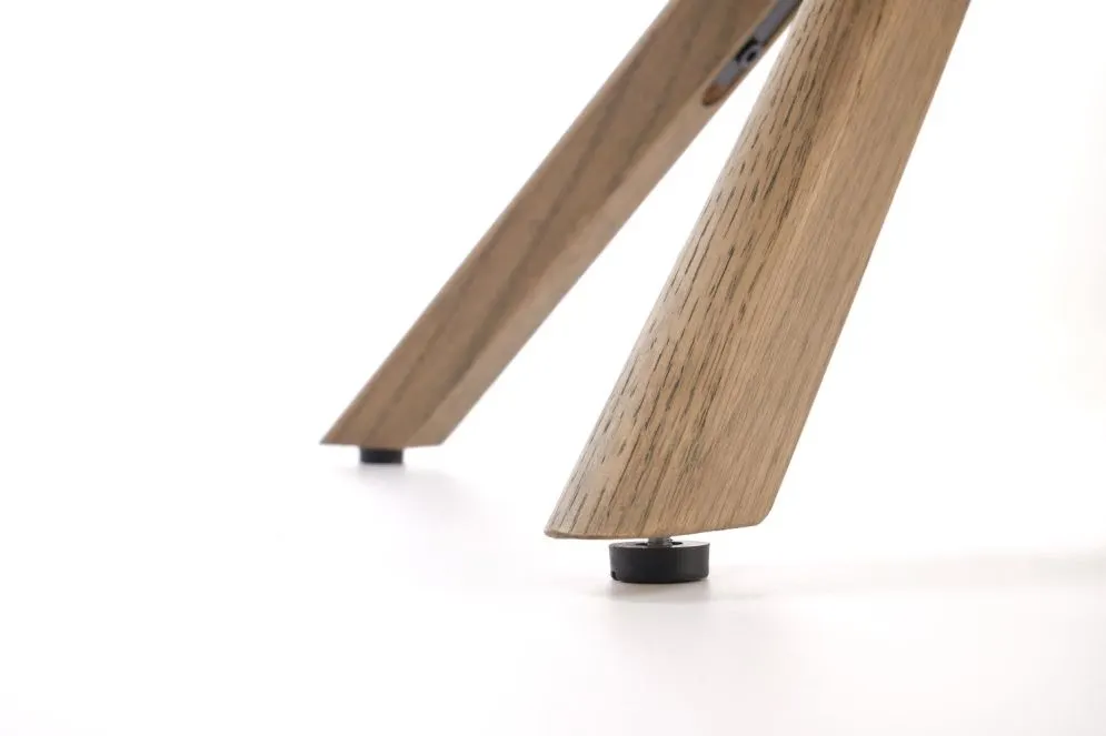 Krzesło tapicerowane K585 beżowe/orzechowe obracane 360 stopni I sklep meblowy MIRAT. styl SKANDYNAWSKI