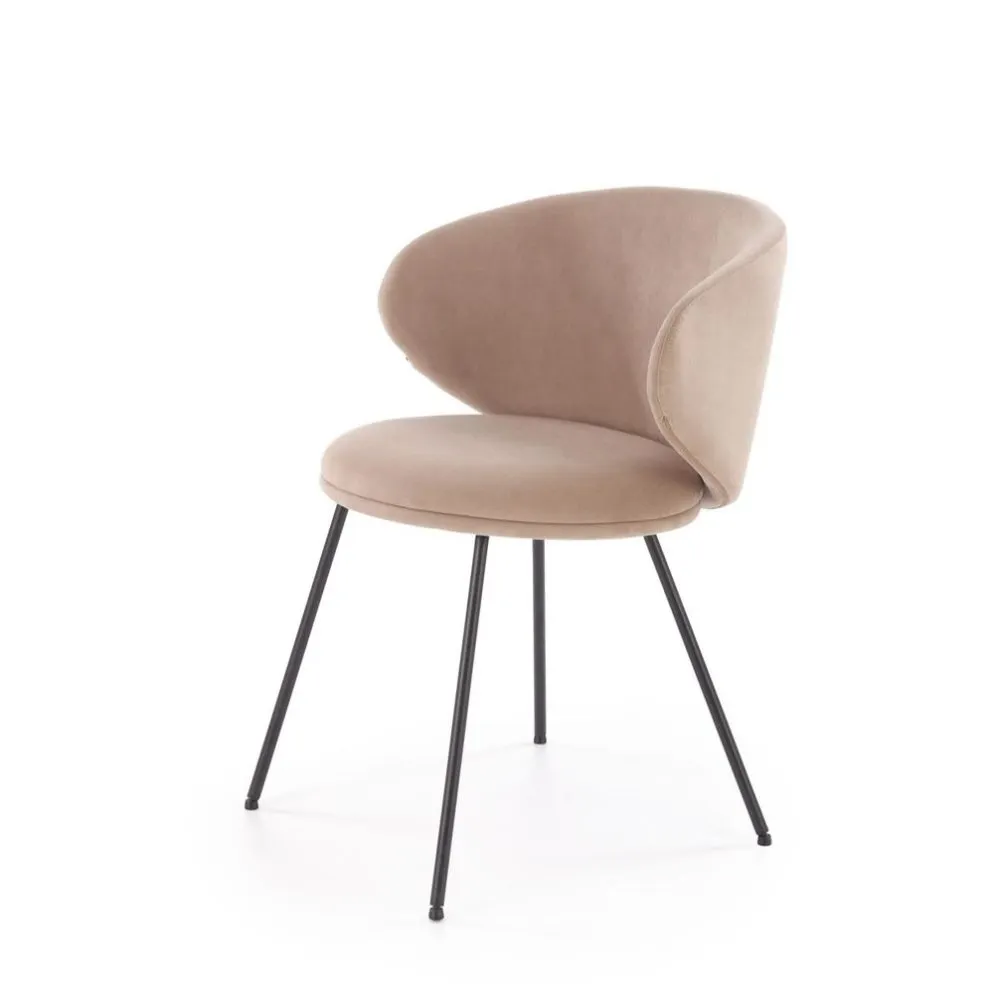 Krzesło tapicerowane K587 VELVET beżowe wygodne I sklep meblowy MIRAT.