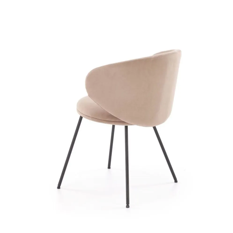 Krzesło tapicerowane K587 VELVET beżowe wygodne I sklep meblowy MIRAT.