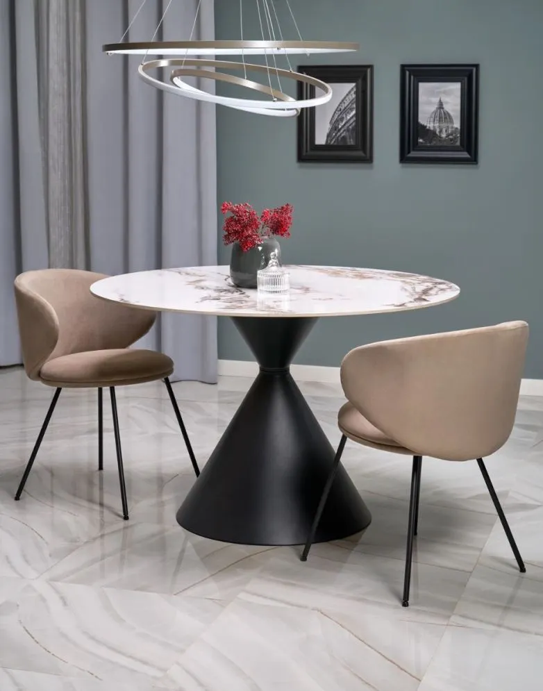 Krzesło tapicerowane K587 VELVET beżowe wygodne I sklep meblowy MIRAT.