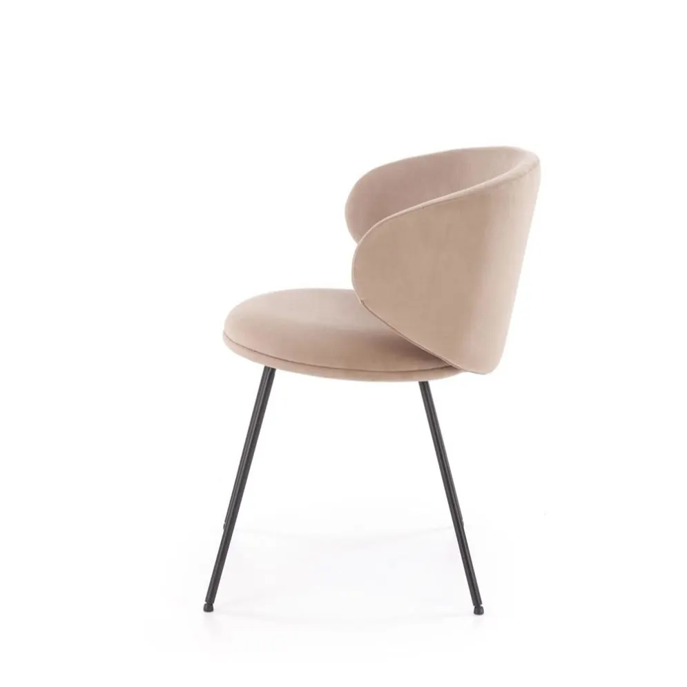 Krzesło tapicerowane K587 VELVET beżowe wygodne I sklep meblowy MIRAT.