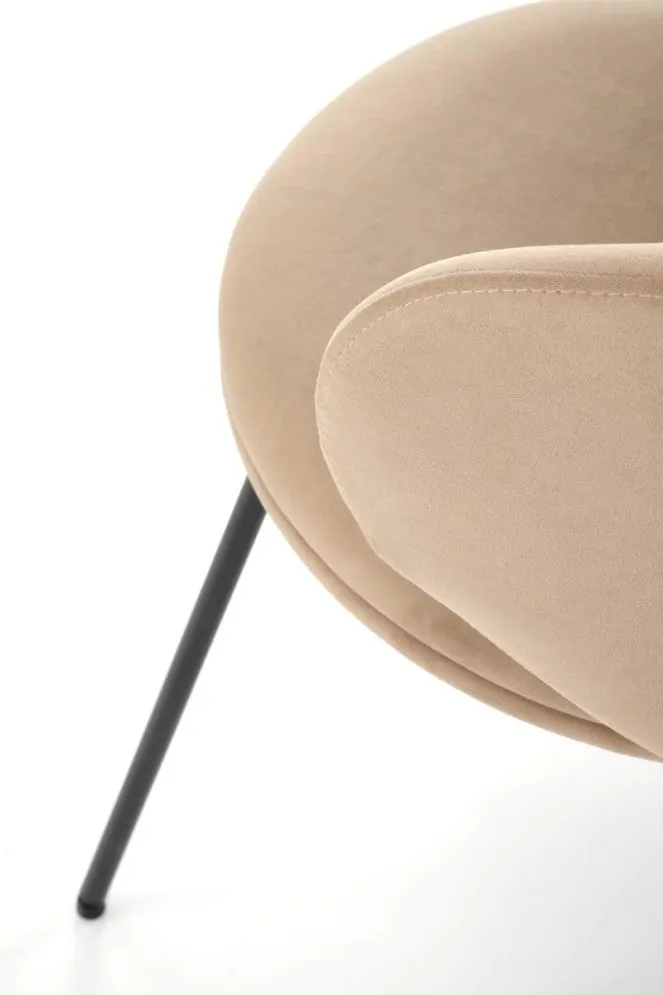 Krzesło tapicerowane K587 VELVET beżowe wygodne I sklep meblowy MIRAT.