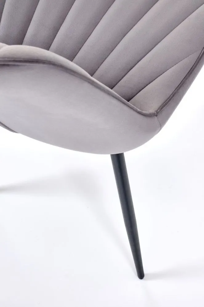 Krzesło tapicerowane K589 szare welurowe I sklep meblowy MIRAT.