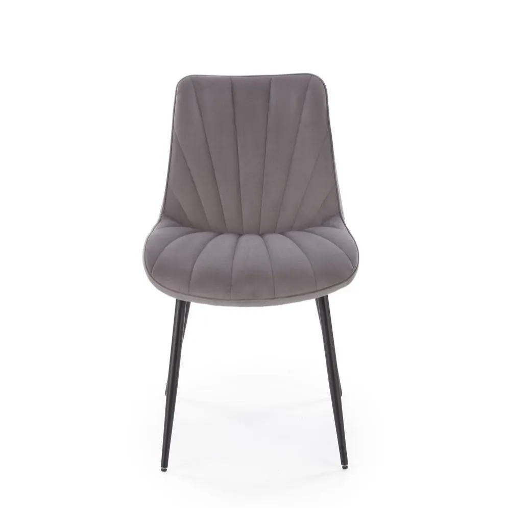 Krzesło tapicerowane K589 szare welurowe I sklep meblowy MIRAT.