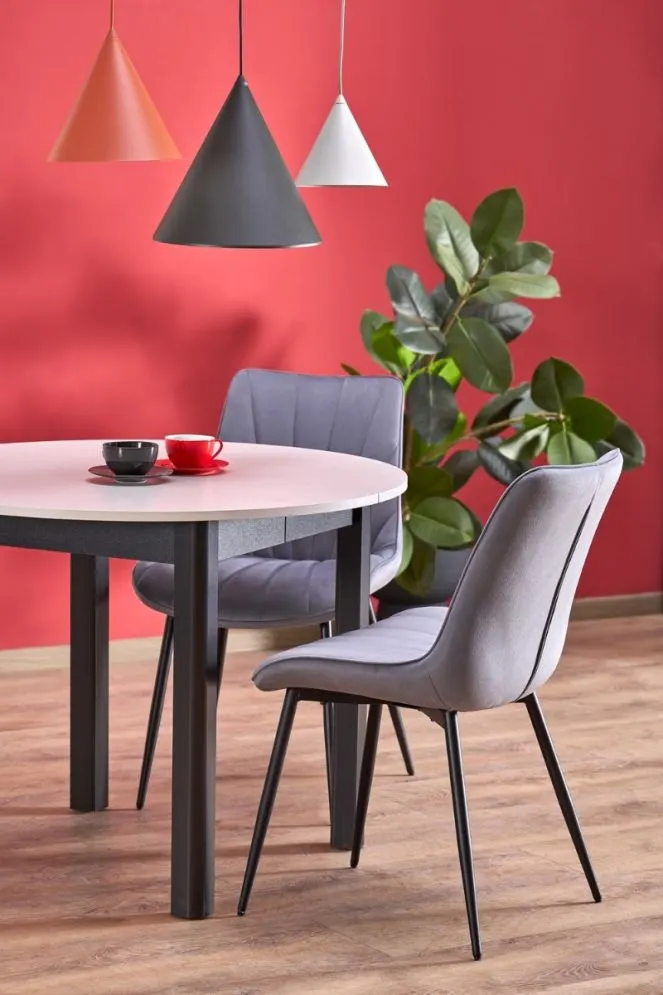 Krzesło tapicerowane K589 szare welurowe I sklep meblowy MIRAT.