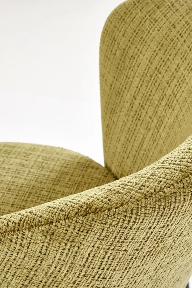 Krzesło tapicerowane K590 oliwkowe na metalowych nogach I sklep meblowy MIRAT.