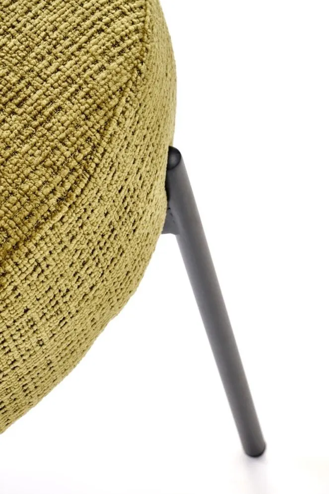 Krzesło tapicerowane K590 oliwkowe na metalowych nogach I sklep meblowy MIRAT.