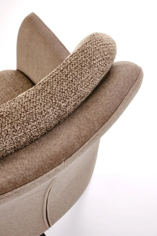 Krzesło tapicerowane K591 brązowe obracane na metalowych nogach I sklep meblowy MIRAT. styl LOFT