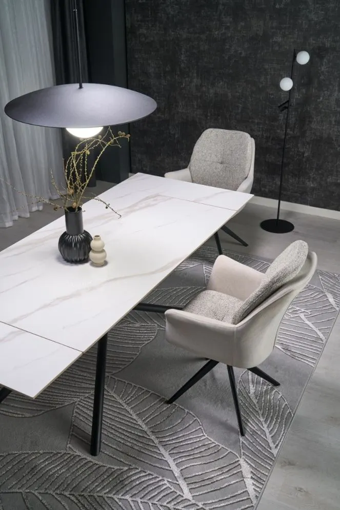 Krzesło tapicerowane K591 jasnoszare obracane do salonu I sklep meblowy MIRAT. styl LOFT