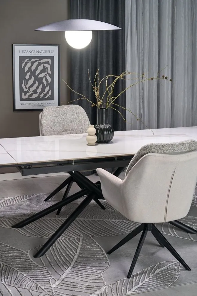 Krzesło tapicerowane K591 jasnoszare obracane do salonu I sklep meblowy MIRAT. styl LOFT