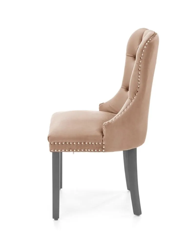 Krzesło tapicerowane MIYA VELVET beżowe w stylu klasycznym I sklep meblowy MIRAT. styl KLASYCZNY